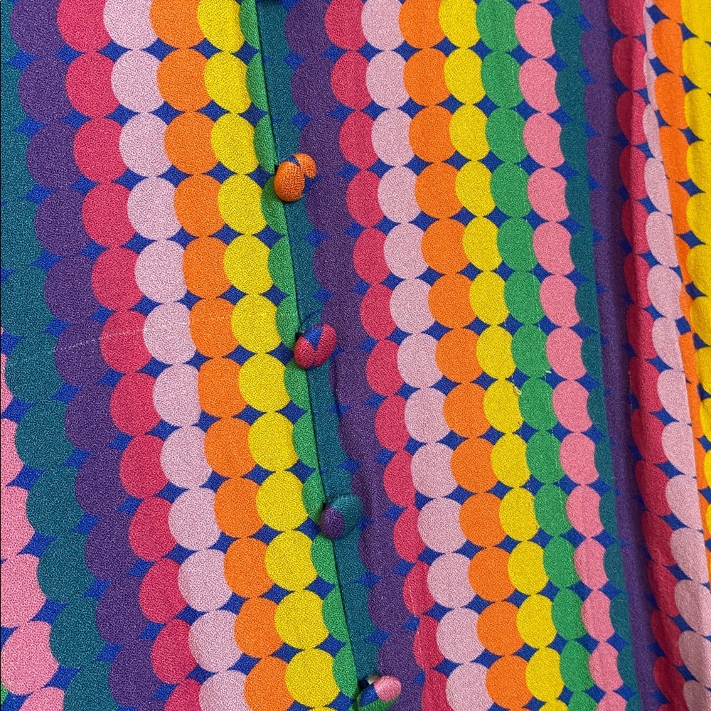 Olivia Rubin Agnes Rainbow Maxi Dress Size 4 Bold Boho Designer Maximalist - Picture 12 of 16